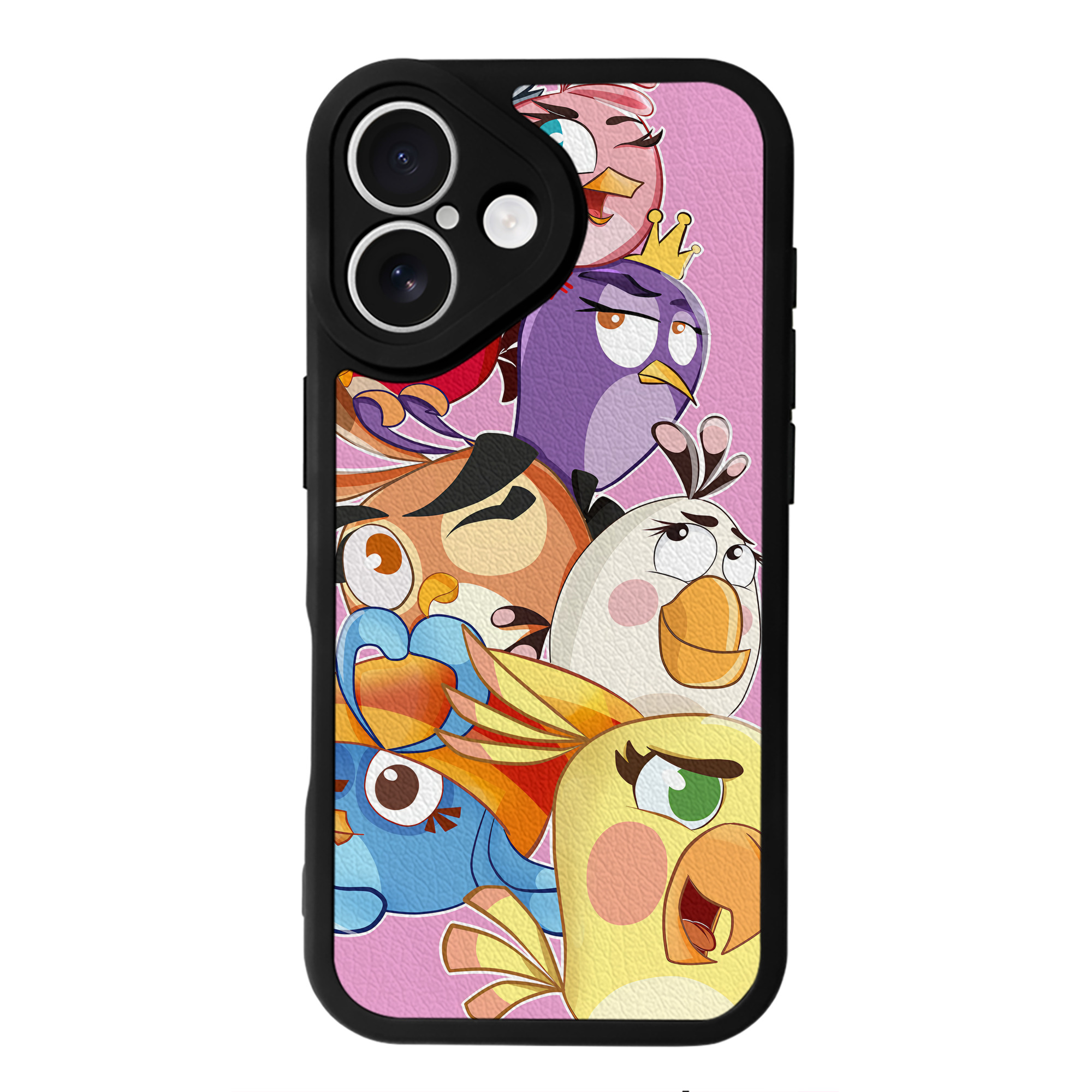（画像用） Angry Birds アングリーバード 【iPhone 16シリーズ対応】シリコンスマホケース（レザー調） 材質：シリコン